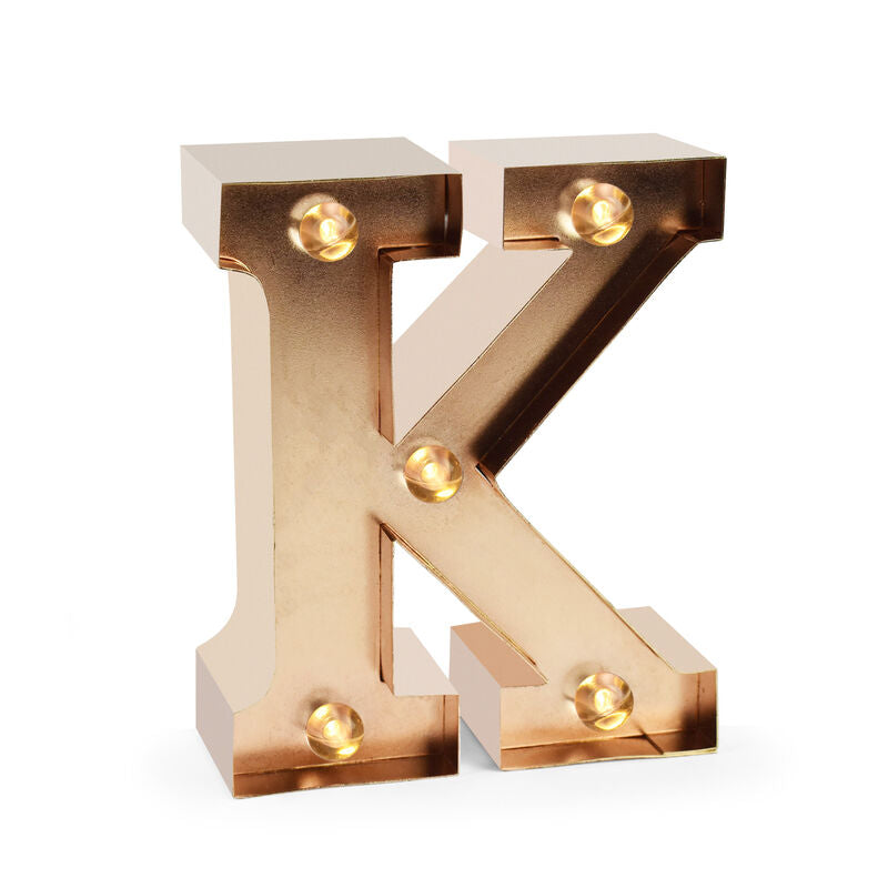 mini lettera decorativa con luce - K