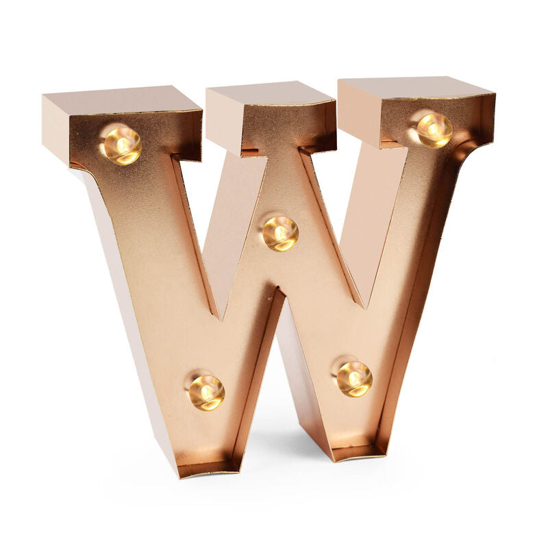 mini lettera decorativa con luce - W