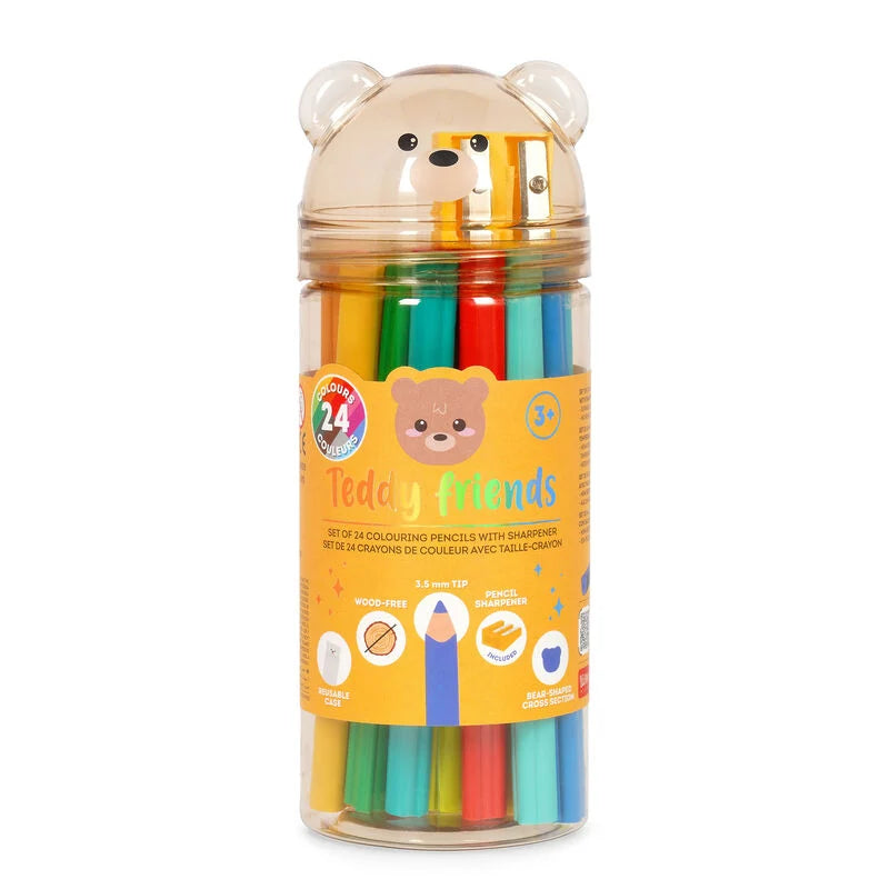 TEDDY FRIENDS 24 MATITE CON TEMPERINO