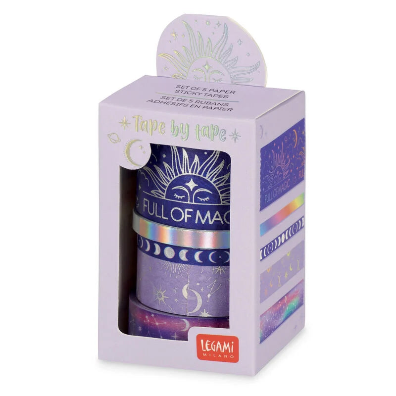 SET DI 5 NASTRI ADESIVI DI CARTA TAPE BY TAPE MAGIC