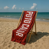 TELO MARE MICROFIBRA "PUTO CALOR" ROSSO
