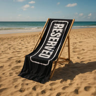 TELO MARE MICROFIBRA "RESERVED" NERO