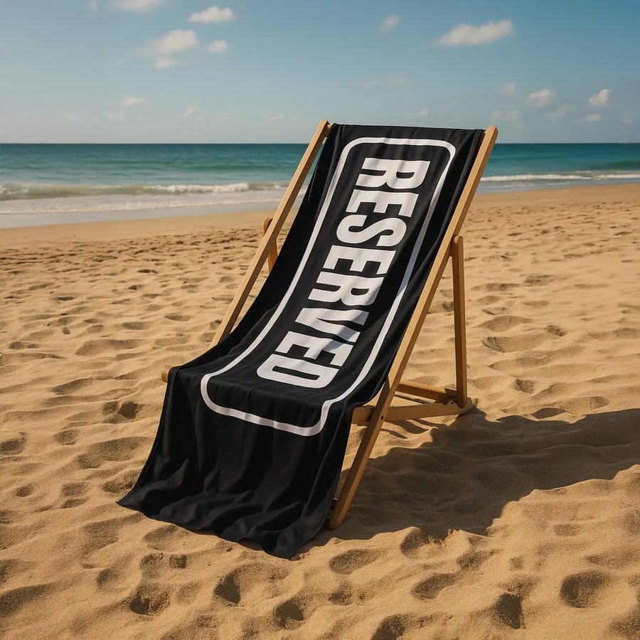 TELO MARE MICROFIBRA "RESERVED" NERO