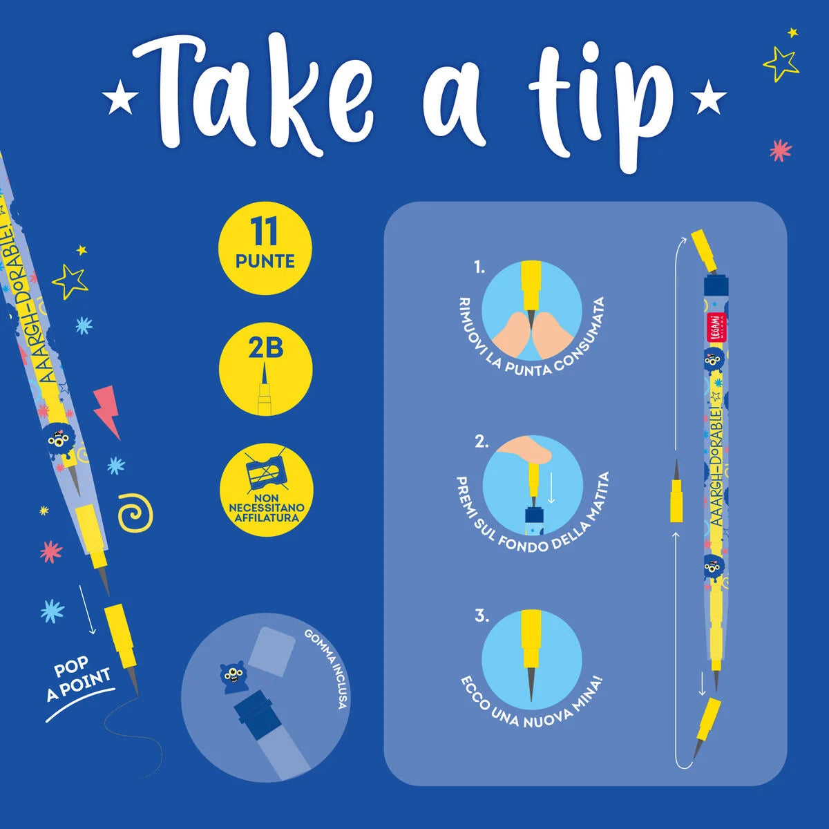 TAKE A TIP - MATITA IMPILABILE MONSTER