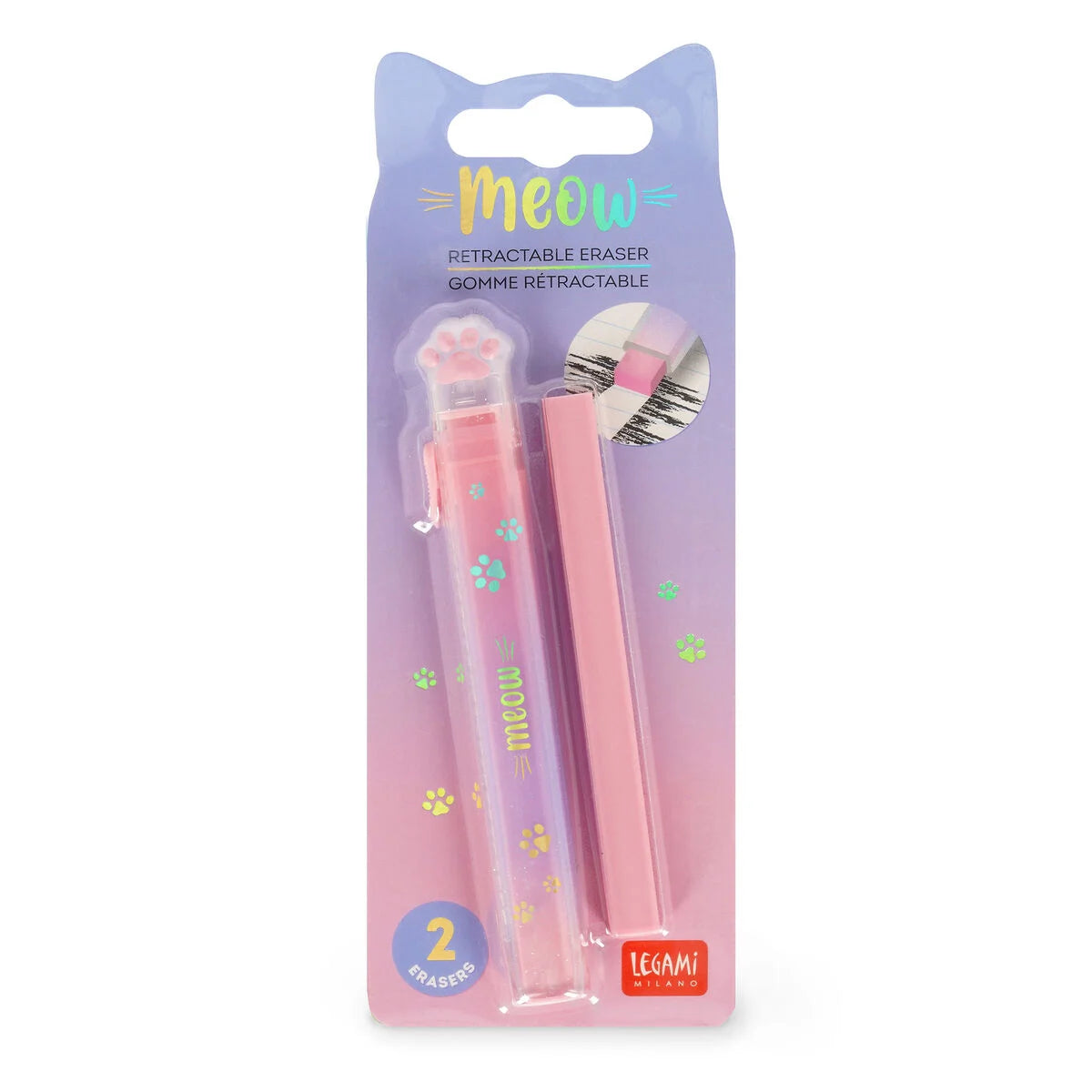GOMMA RETRATTILE CON RICARICA MEOW