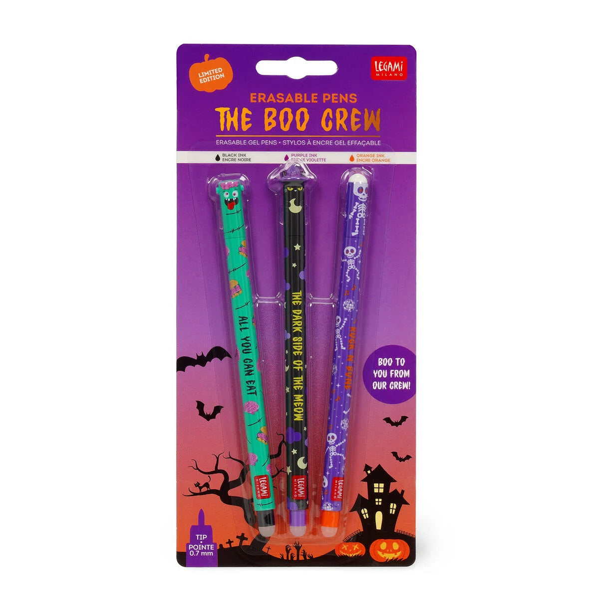 SET DI 3 PENNE CANCELLABILI - THE BOO CREW - LIMITED EDITION HALLOWEEN 2025