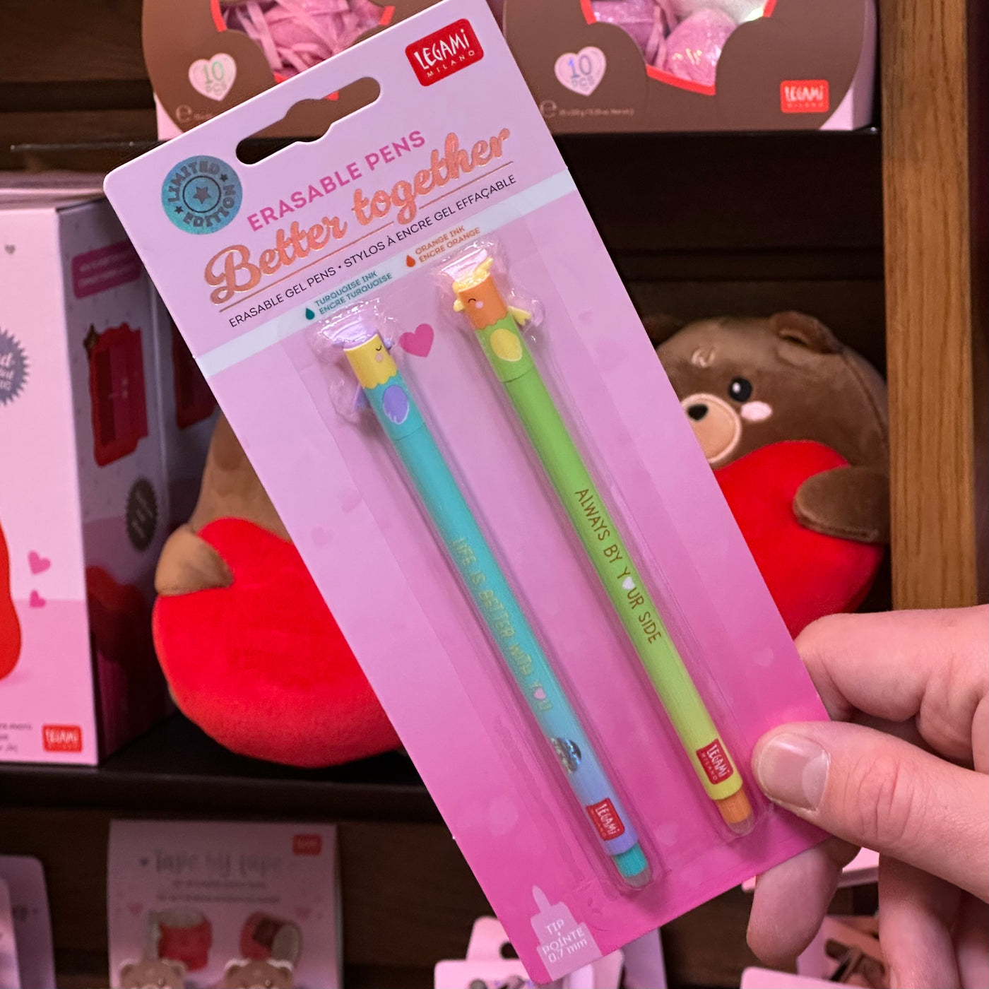 SET DI 2 PENNE GEL CANCELLABILI - LOVE BIRDS