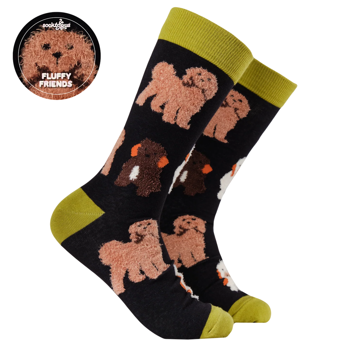 Fluffy Cockapoo Socks Black – Calzini Cockapoo Morbidi e Fluffy