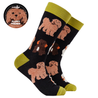 Fluffy Cockapoo Socks Black – Calzini Cockapoo Morbidi e Fluffy