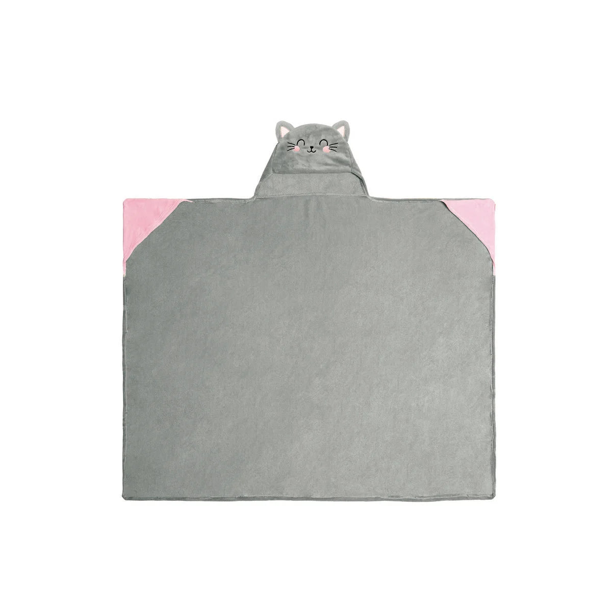COSY HUGS! COPERTA CON CAPPUCCIO GATTO