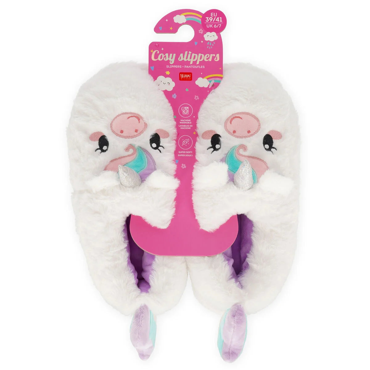 COSY SLIPPER PANTOFOLE UNICORNO 35-38