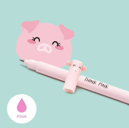 PENNA GEL CANCELLABILE ROSA PIGGY