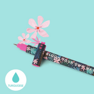 PENNA GEL CANCELLABILE TURCHESE FLORA