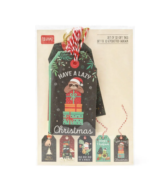 SET 1O ETICHETTE CHIUDIPACCO - GIFT TAGS