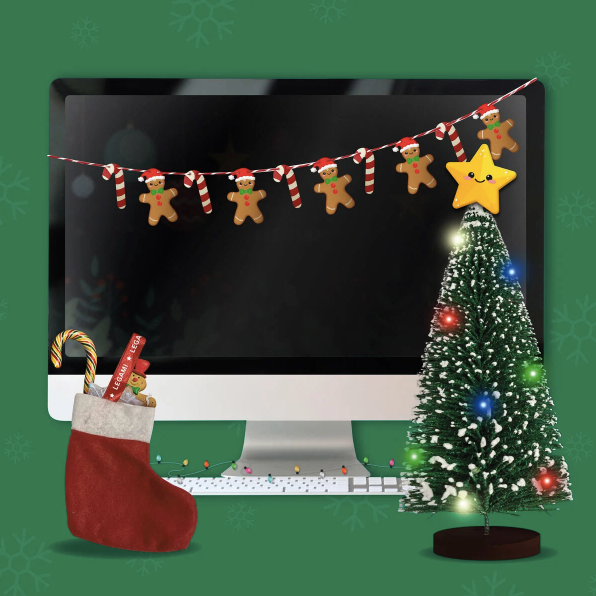 KIT DECORAZIONE SCRIVANIA - CHRISTMAS DESK DECORATION KIT
