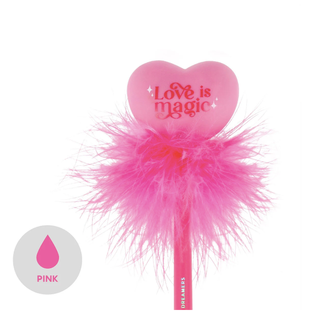 PENNA A SFERA LUMINOSA - WRITING IS MAGIC CUORE