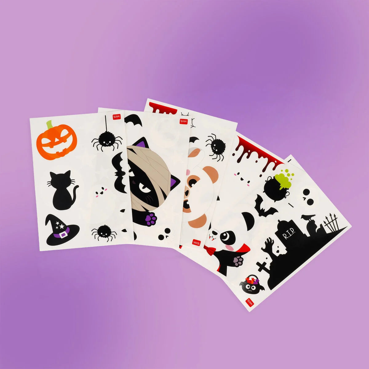 SET DI ADESIVI PER FINESTRE - WINDOW GLOW PUMPKIN