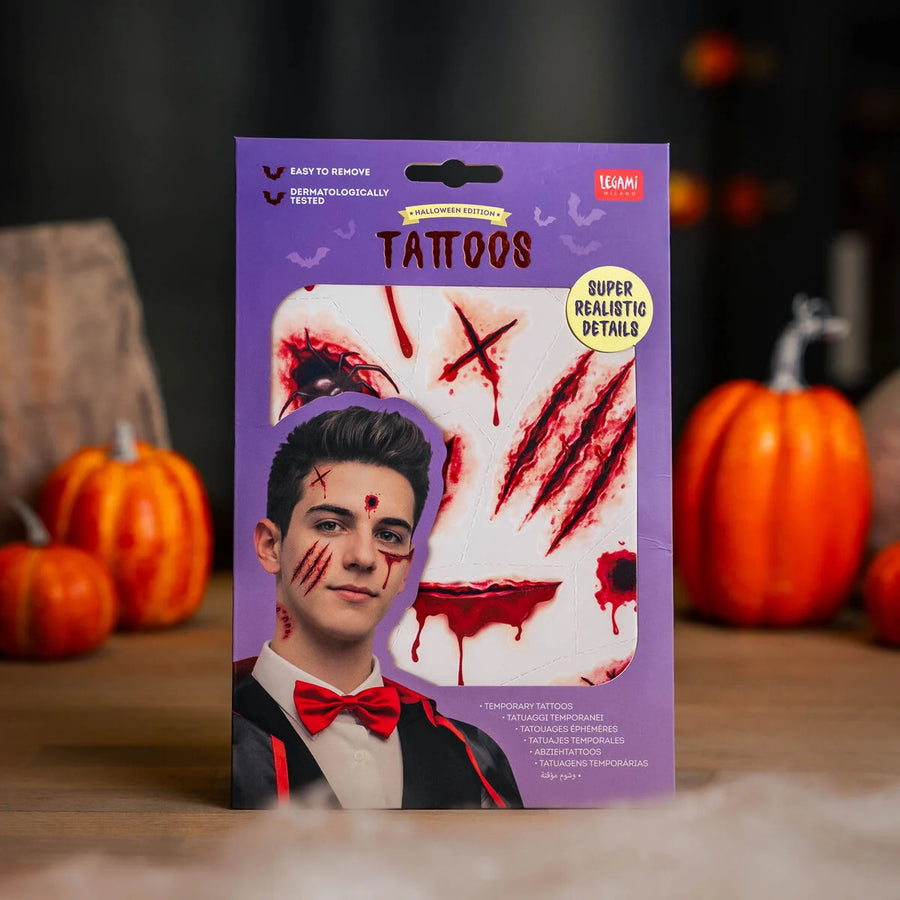 TATUAGGI TEMPORANEI VISO E CORPO HALLOWEEN
