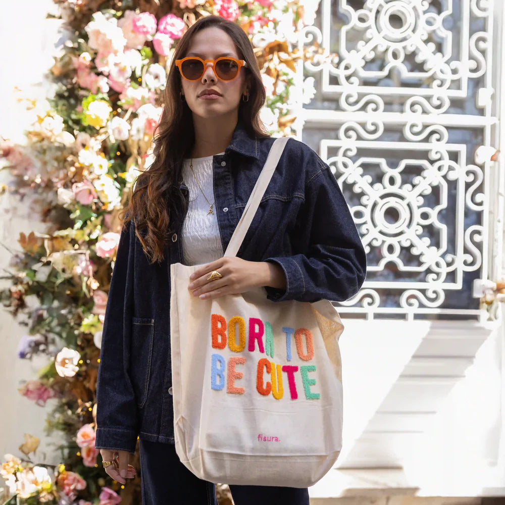 TOTE BAG "BORN TO BE CUTE"