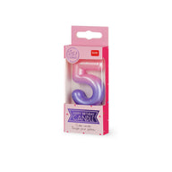 CANDELA PER TORTA - HAPPY BIRTHDAY CANDLE 5 PINK
