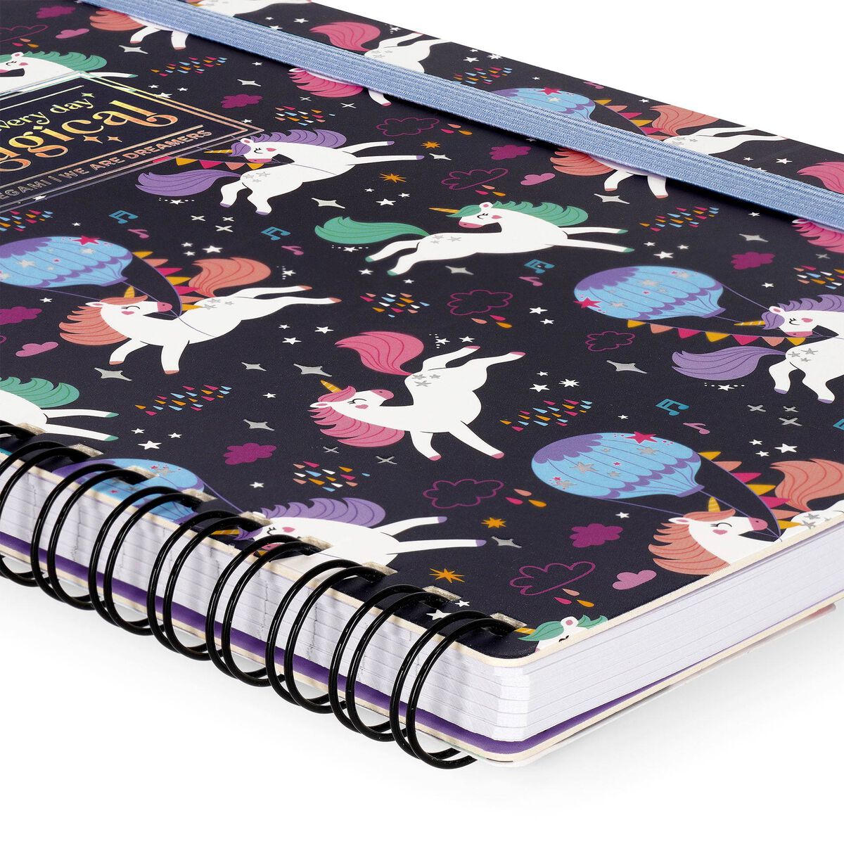 QUADERNO SPIRALATO A RIGHE LARGE UNICORN