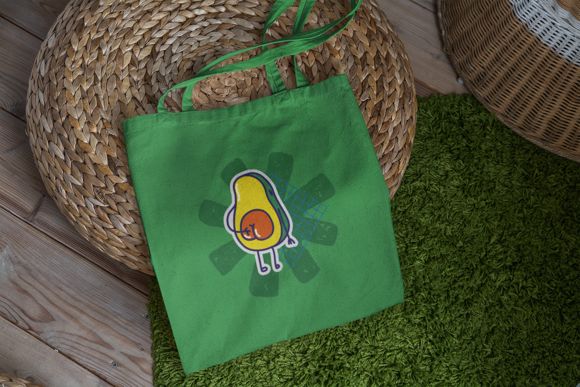 BORSA IN COTONE AVOCADO MUCHO LOCO