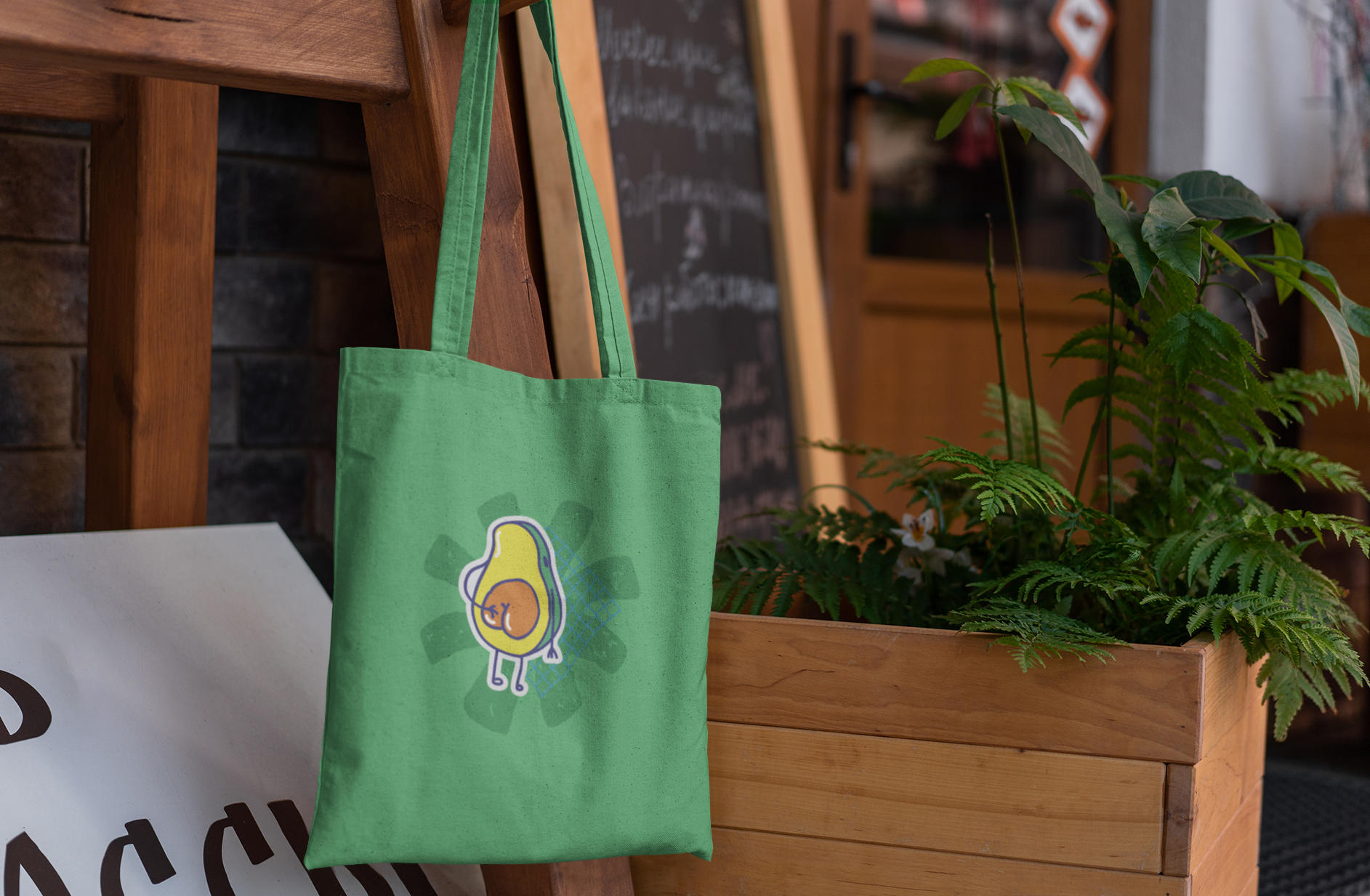 BORSA IN COTONE AVOCADO MUCHO LOCO