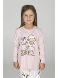 Sorrisi, pigiama girocollo bambina in cotone