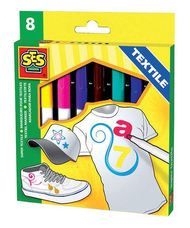TEXTILE MARKERS 8 COLORI