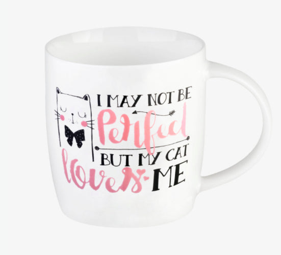 BUONGIORNO MUG  I MAY NOT BE PERFECT BUT MY CAT LOVES ME