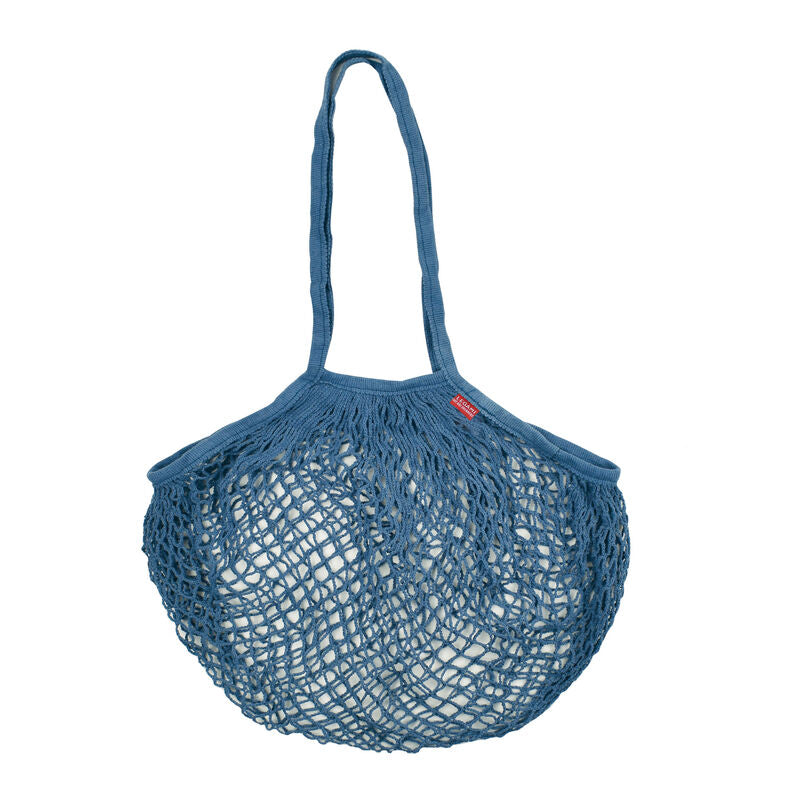 BORSA A RETE IN COTONE BLU - LEGAMI