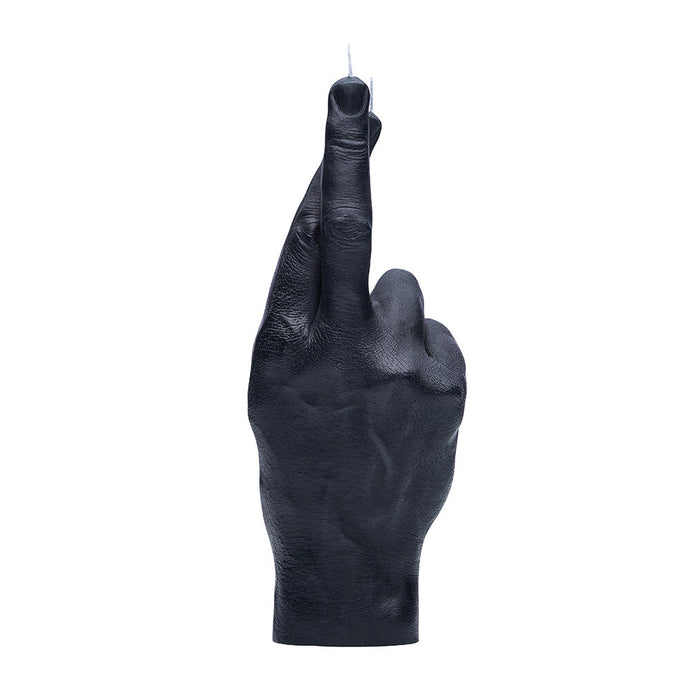 CROSSED FINGERS CANDLE HAND - BLACK