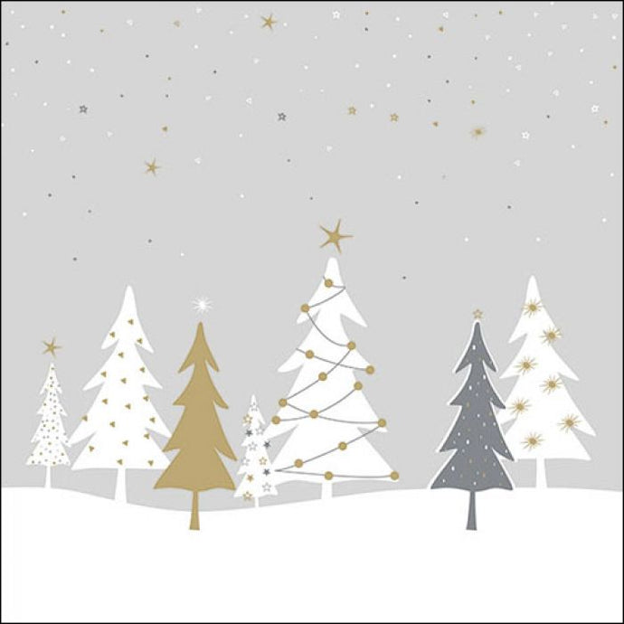 TOVAGLIOLI CARTA NATALE MIDNIGHT TREES GREY