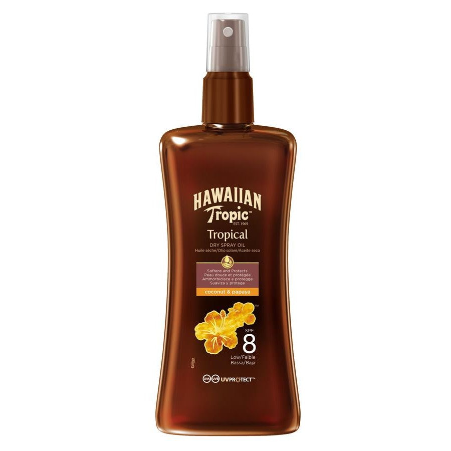 SOLARI HAWAIIAN TROPIC OIL SPF 8 DRY SPRAY