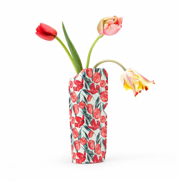 PAPER VASE COVER TULIPS SMALL