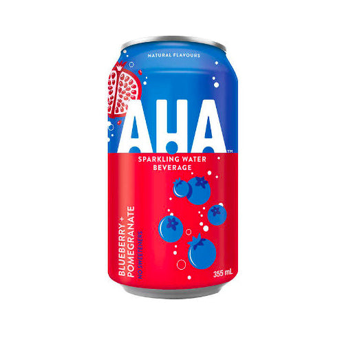 AHA SPARKLING WATER BLUEBERRY + POMEGRANATE