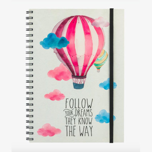 NOTEBOOK WITH SPIRAL MAXI - FOLLOW YOUR DREAM