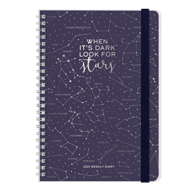 AGENDA 12 MESI SETTIMANALE LARGE SPIRALATA - 2021 - STARS