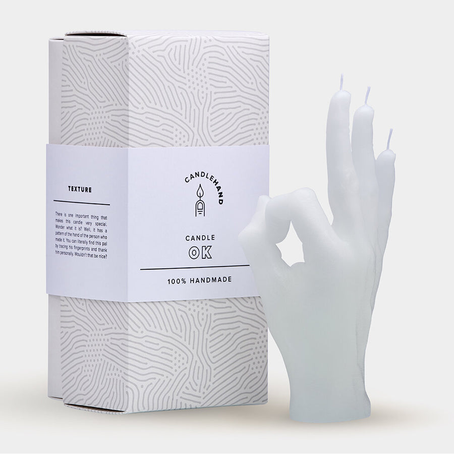 OK CANDLEHAND - WHITE