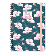 AGENDA 12 MESI SETTIMANALE LARGE SPIRALATA -2021 - FLOWERS