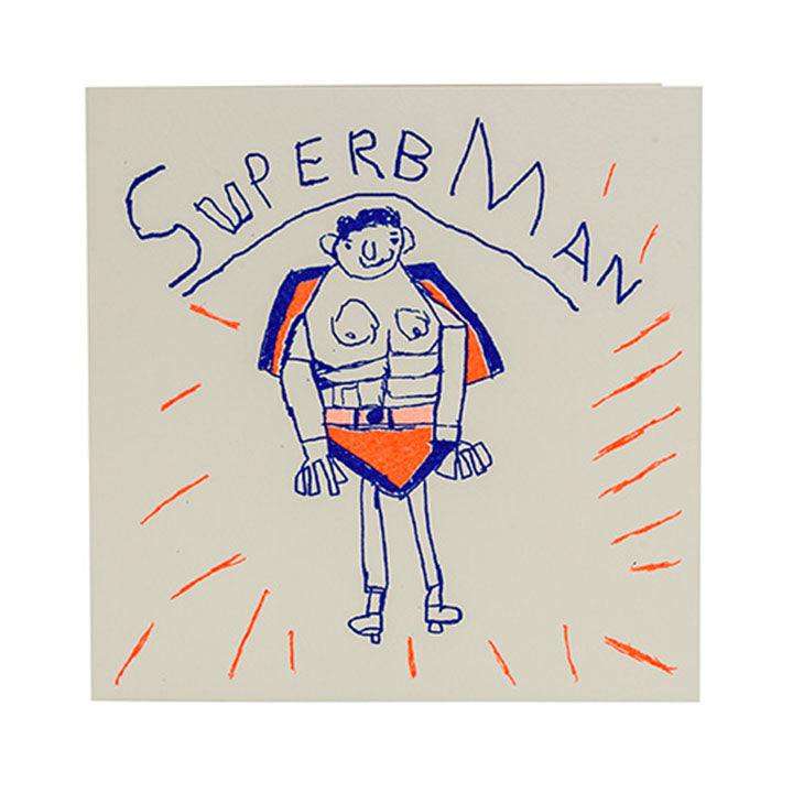 HANDPRINTED CARD - SUPERB MAN