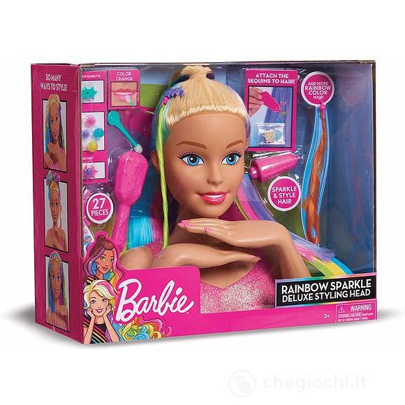 BARBIE TESTA STYLING RAINBOW SPARKLE DELUXE