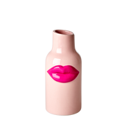 VASO ROSA IN CERAMICA CON LABBRA FUCSIA - SMALL