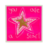 HANDPRINTED CARD - YOU'RE A STAR