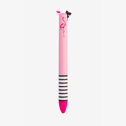 CLICK & CLACK TWO COLOR PEN - FENICOTTERO