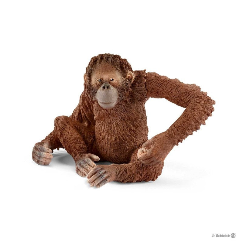 ORANGOTANGO FEMMINA animali in resina SCHLEICH Wild Life 14775 ORANGUTAN FEMALE braccio orientabile