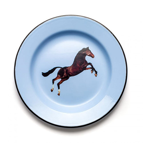 PIATTO IN METALLO SMALTATO TOILETPAPER CAVALLO