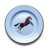PIATTO IN METALLO SMALTATO TOILETPAPER CAVALLO