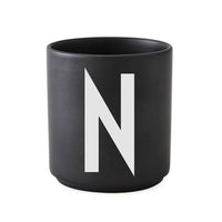 CUP N  - DESIGN LETTERS BLACK