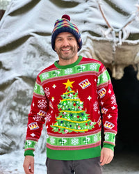 CHRISTMAS JUMPER THE CHRISTMAS TREE LED - MAGLIONE NATALE